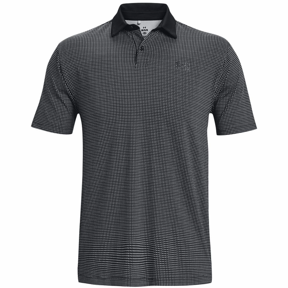 Classic Layer Comfy Look Wear Under Armour T2G Printed Polo Shirt - Black