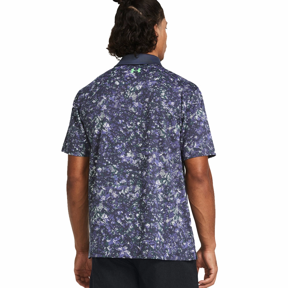 Casual Look Wear Under Armour T2G Printed Polo Shirt - Downpour Gray/Starlight/Matrix Green