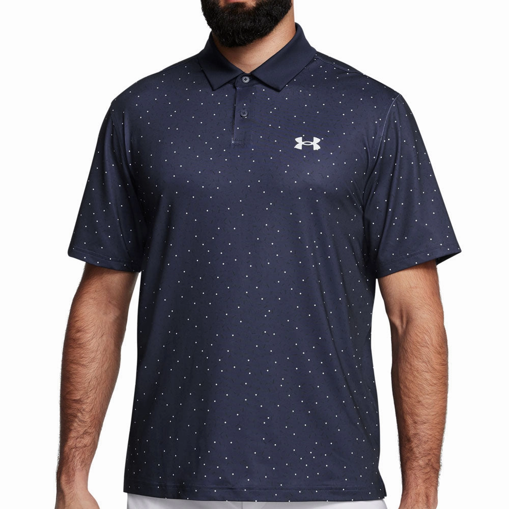 City Outfit Under Armour T2G Printed Polo Shirt - Midnight Navy/Black