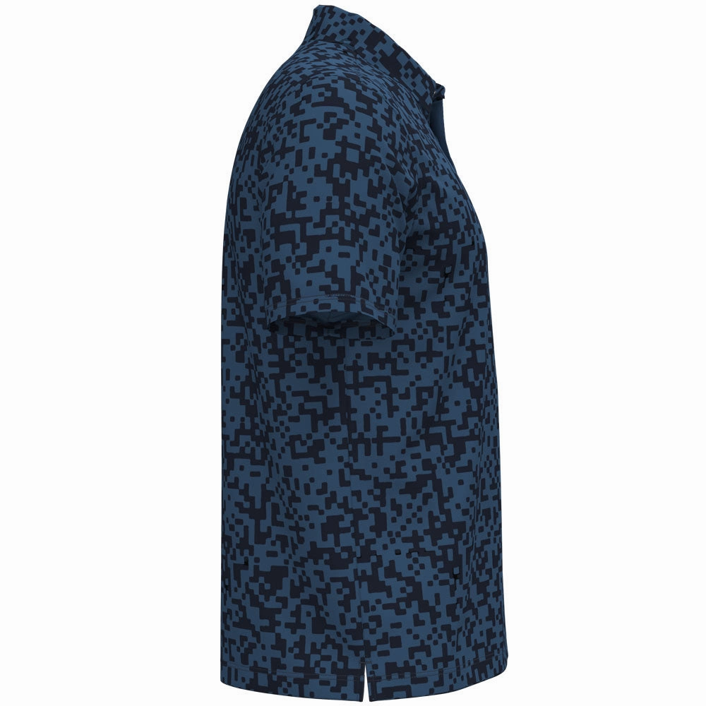 Drip Dry Fabric Durable Material Under Armour T2G Printed Polo Shirt - Midnight Navy/Blue Atlantis/White