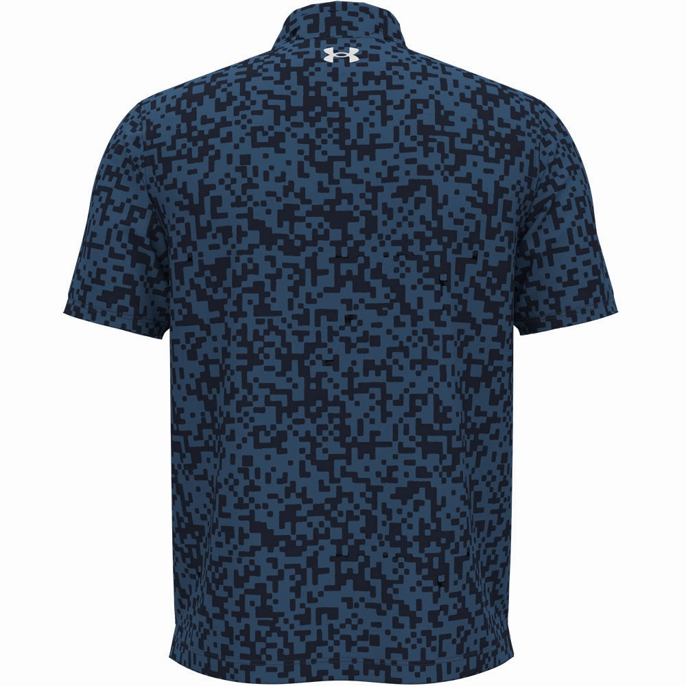 Under Armour T2G Printed Polo Shirt - Midnight Navy/Blue Atlantis/White Travel Trend Look