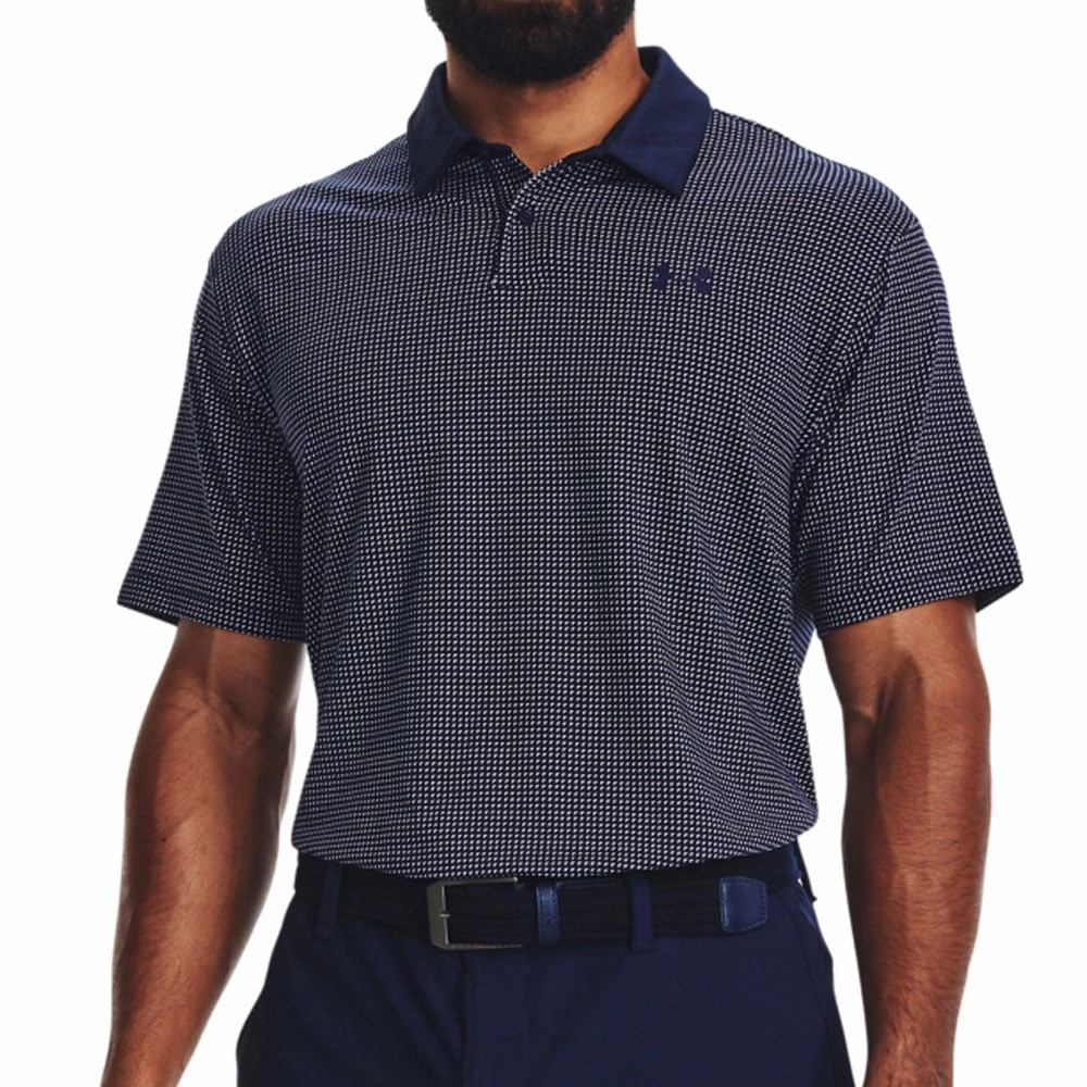 Under Armour T2G Printed Polo Shirt - Midnight Navy Easy Wear Classic Layer