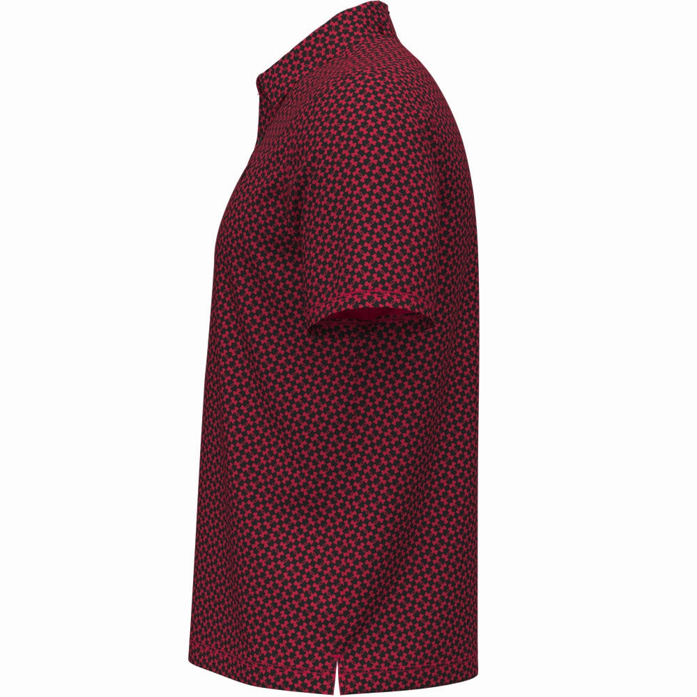Under Armour T2G Printed Polo Shirt - Racer Red/Black/White Versatile Layering Piece Loose Fit