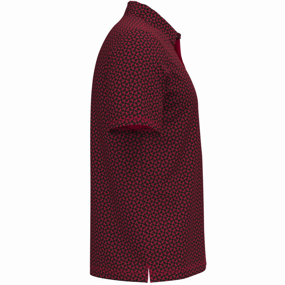Under Armour T2G Printed Polo Shirt - Racer Red/Black/White Cozy Wear Drip Dry Fabric