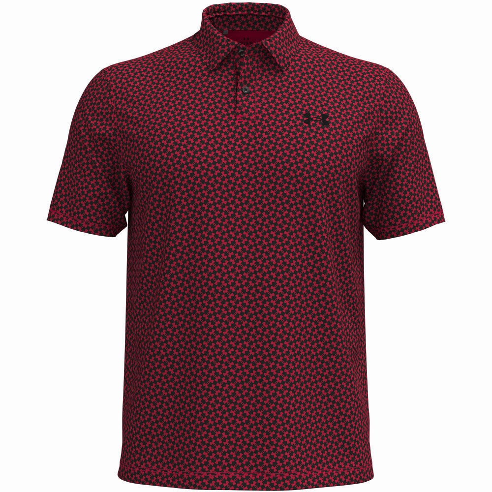 Casual Look Wear City Smart Look Under Armour T2G Printed Polo Shirt - Racer Red/Black/White