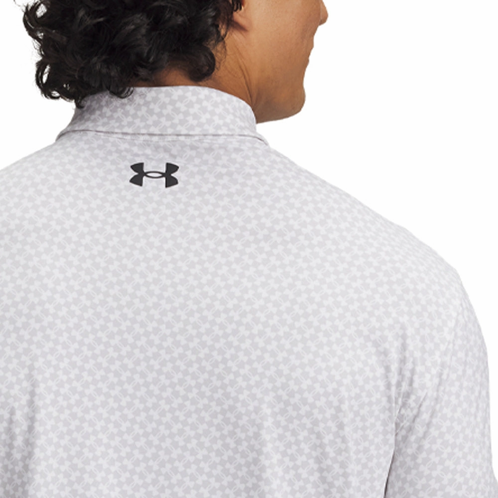 Under Armour T2G Printed Polo Shirt - White/Halo Gray/Black Spring Wear