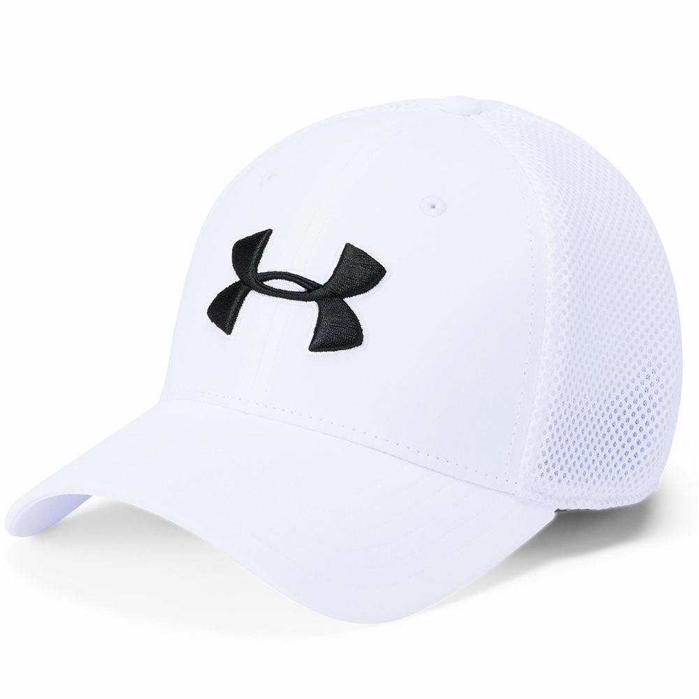 Under Armour TB Classic Mesh Golf Cap - White/Academy soft fit