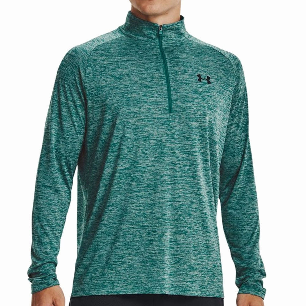 Regular Fit Under Armour Tech 2.0 1/2 Zip Pullover - Cerulean Blue