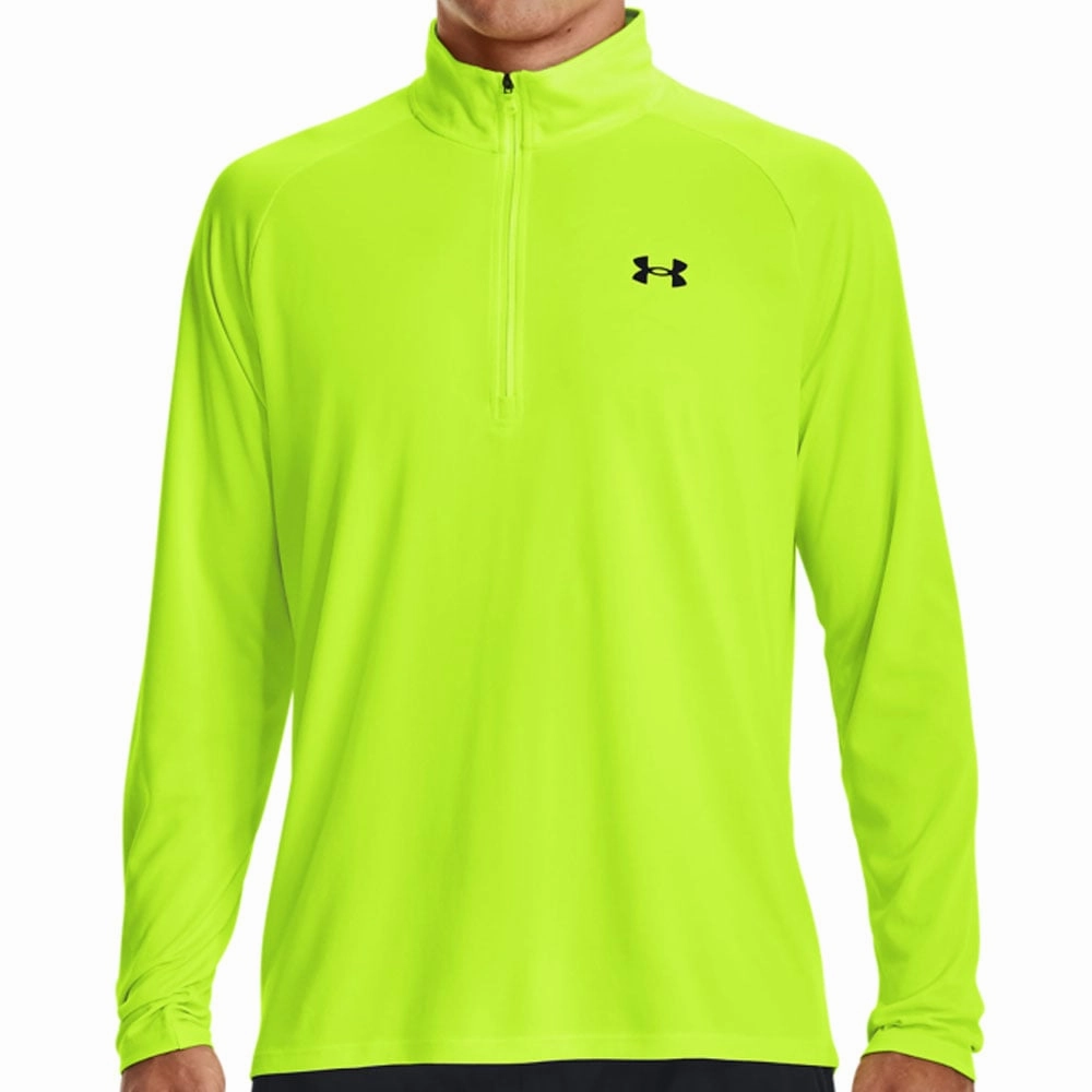 Under Armour Tech 2.0 1/2 Zip Pullover - Lime Surge product wedding guest elegance Sustainable Fabric