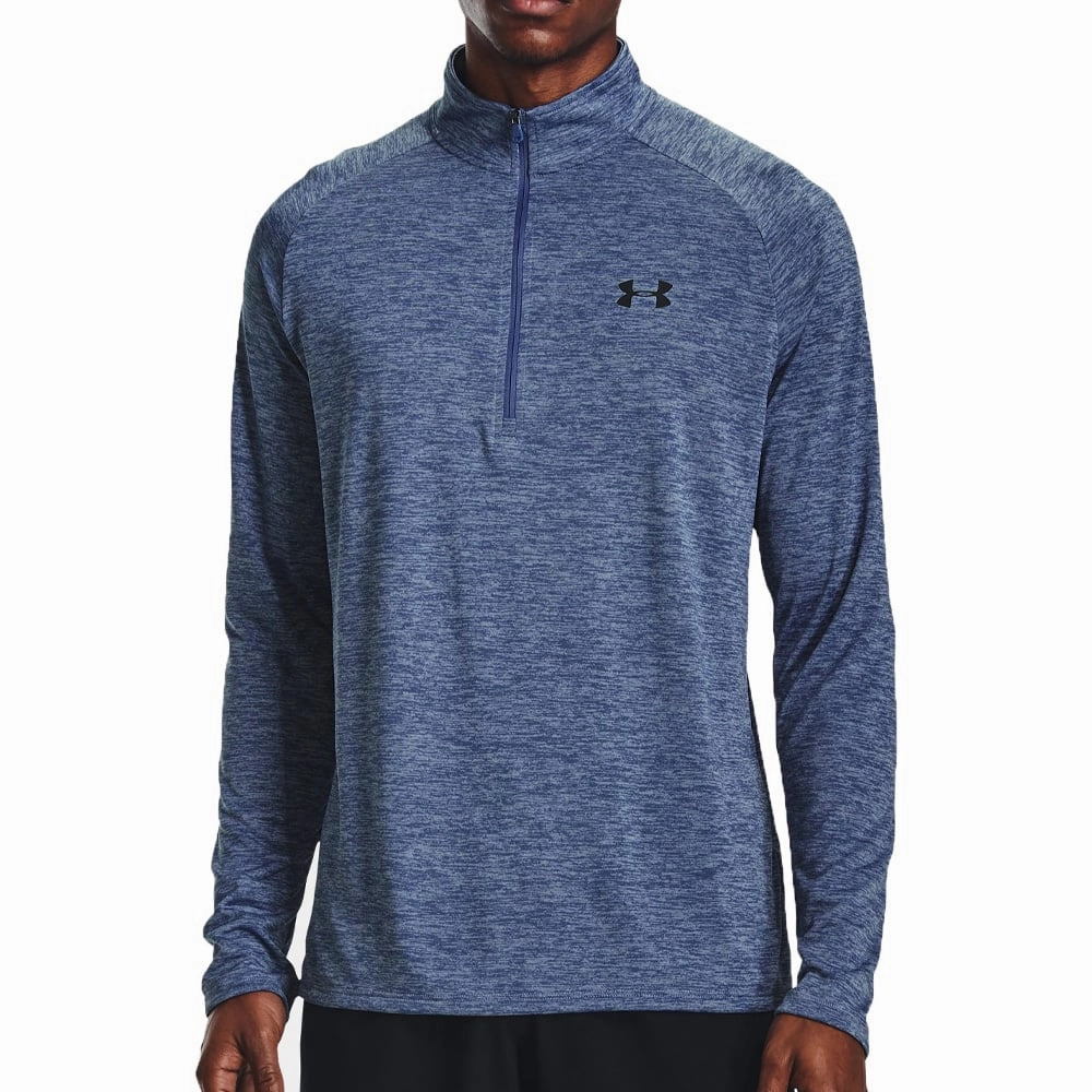 suitable for gifts Under Armour Tech 2.0 1/2 Zip Pullover - Mineral Blue/Black