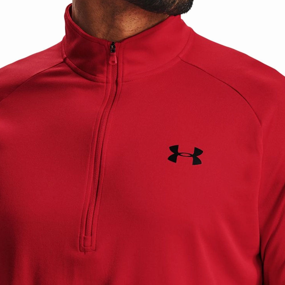 Cotton Blend Comfy Layers Under Armour Tech 2.0 1/2 Zip Pullover - Red/Black