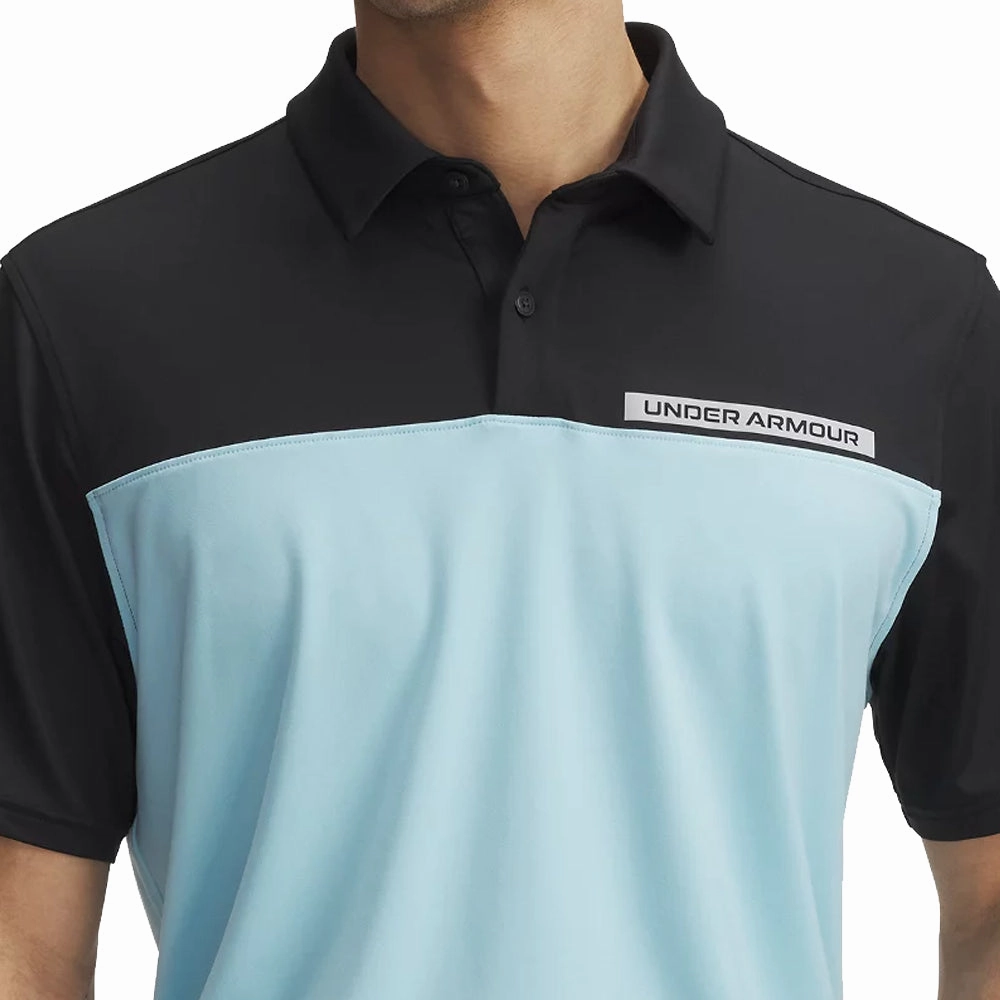 Cozy Layers Under Armour Tee To Green Color Block Polo Shirt - Black/Stream/White