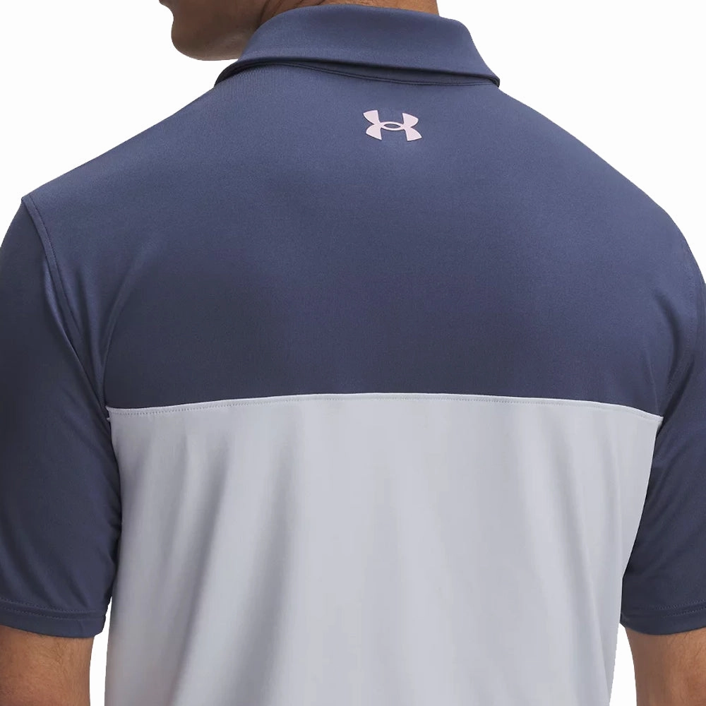 City Fashion Look Casual Day Wear Under Armour Tee To Green Color Block Polo Shirt - Downpour Grey/Halo Gray/Prime Pink