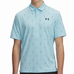 Under Armour Tee To Green Printed Polo Shirts - Stream/Black Sophisticated Casual Relaxed Fit