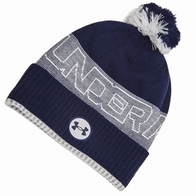 Under Armour Truckstop Fleece Beanie Hat - Midnight Navy/Halo Grey College Wardrobe