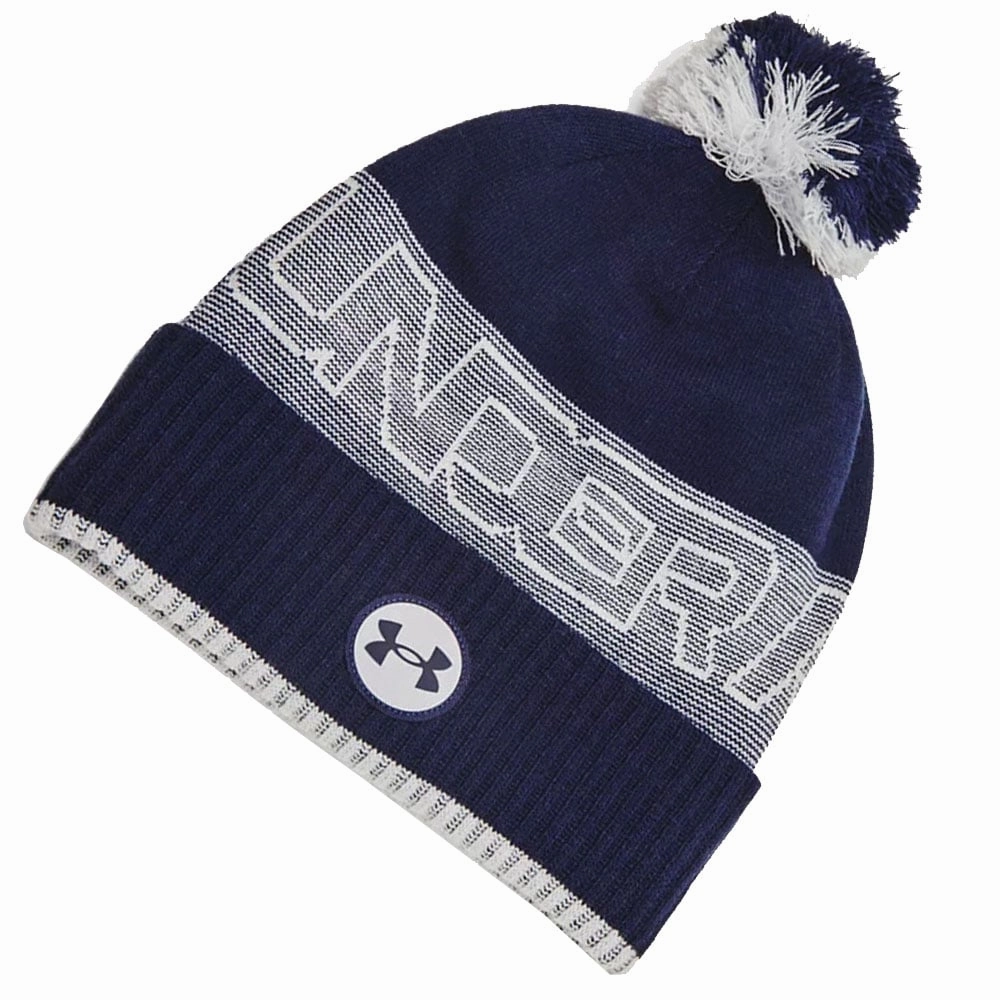 Under Armour Truckstop Fleece Beanie Hat - Midnight Navy/Halo Grey College Wardrobe