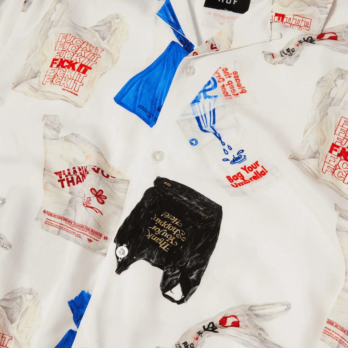 Quick Dry Technology Black Tie Optional HUF Merida Resort Shirt - Multi