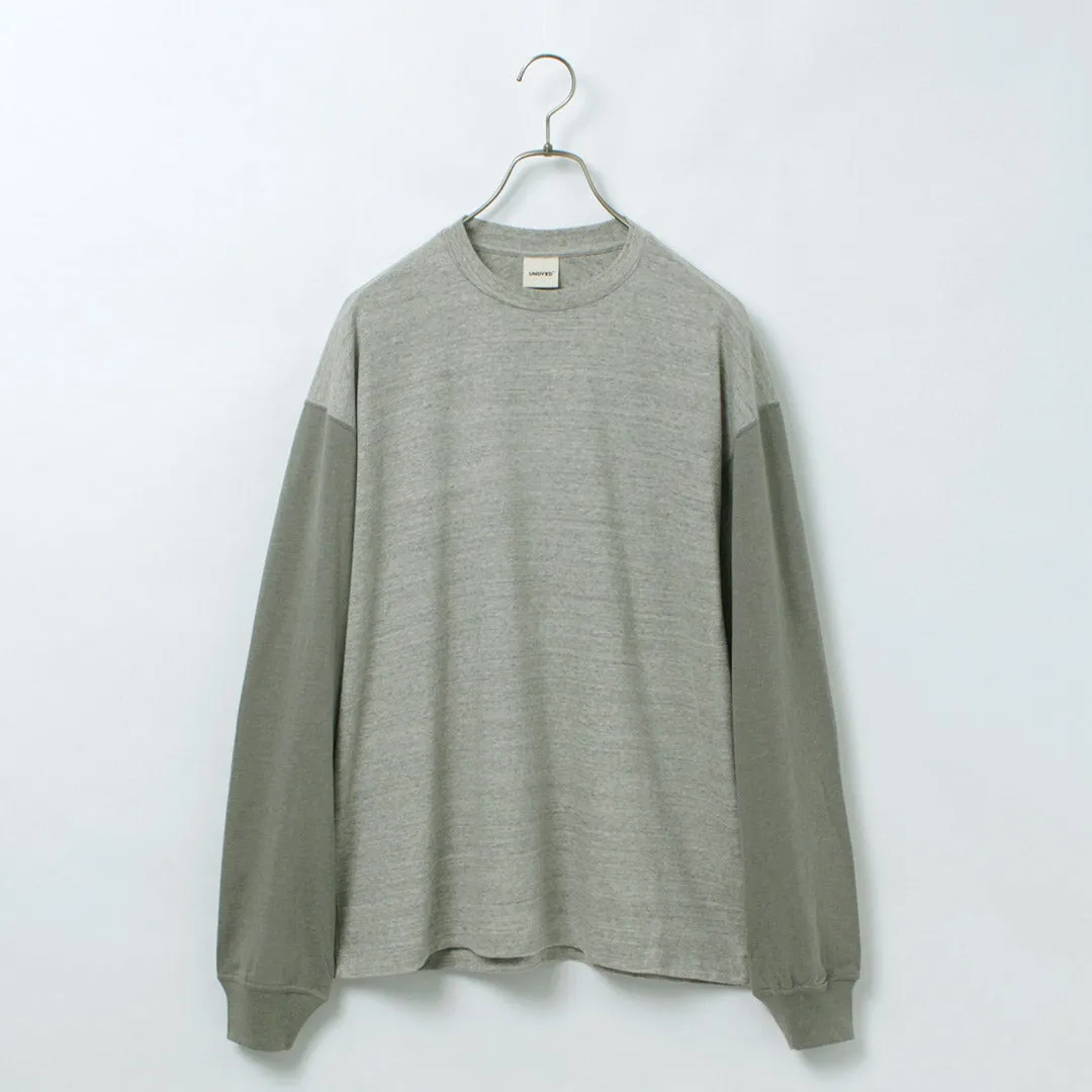 comfortable option UNDYED / Long Sleeve Combi T-Shirt Colored Organic Cotton