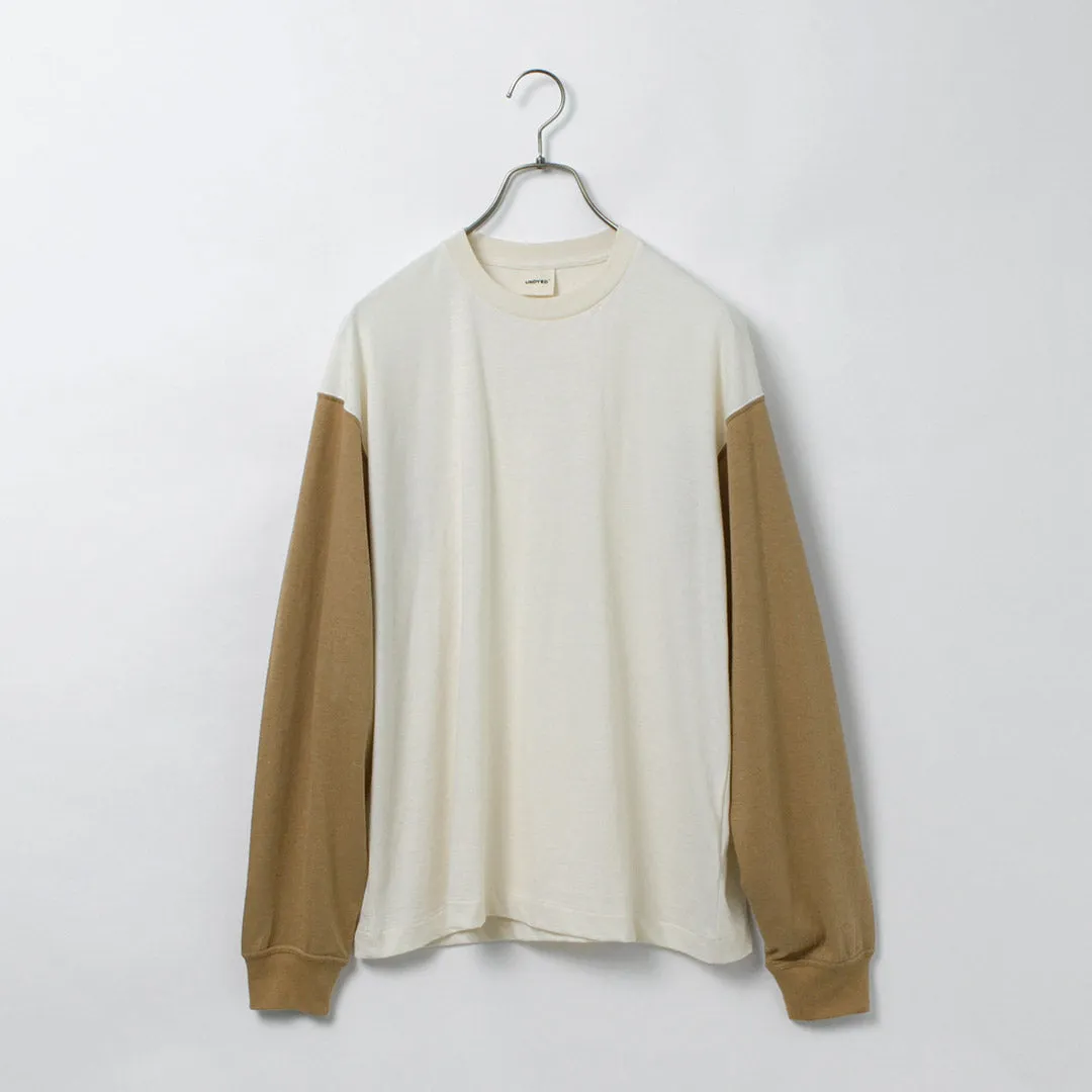 Structured silhouette UNDYED / Long Sleeve Combi T-Shirt Colored Organic Cotton