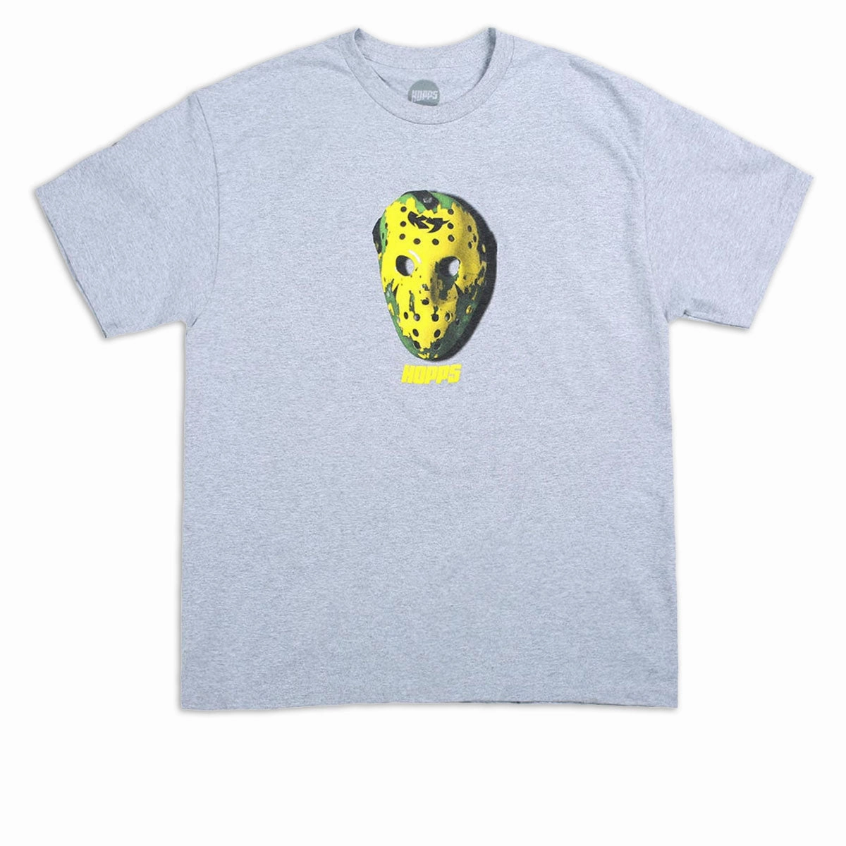 Boat neck style funky Hopps Battle Mask T-Shirt - Heather Grey
