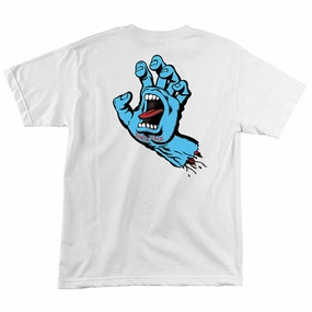 Santa Cruz Screaming Hand T-Shirt - White Stretchable