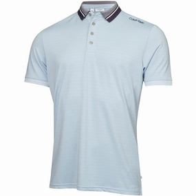 Calvin Klein Parramore Polo Shirt - Blue Moisture Wicking Fabric