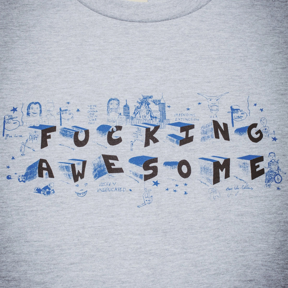 Fucking Awesome Screwball Loco T-Shirt - Grey Heather Friction Free Inner Lining