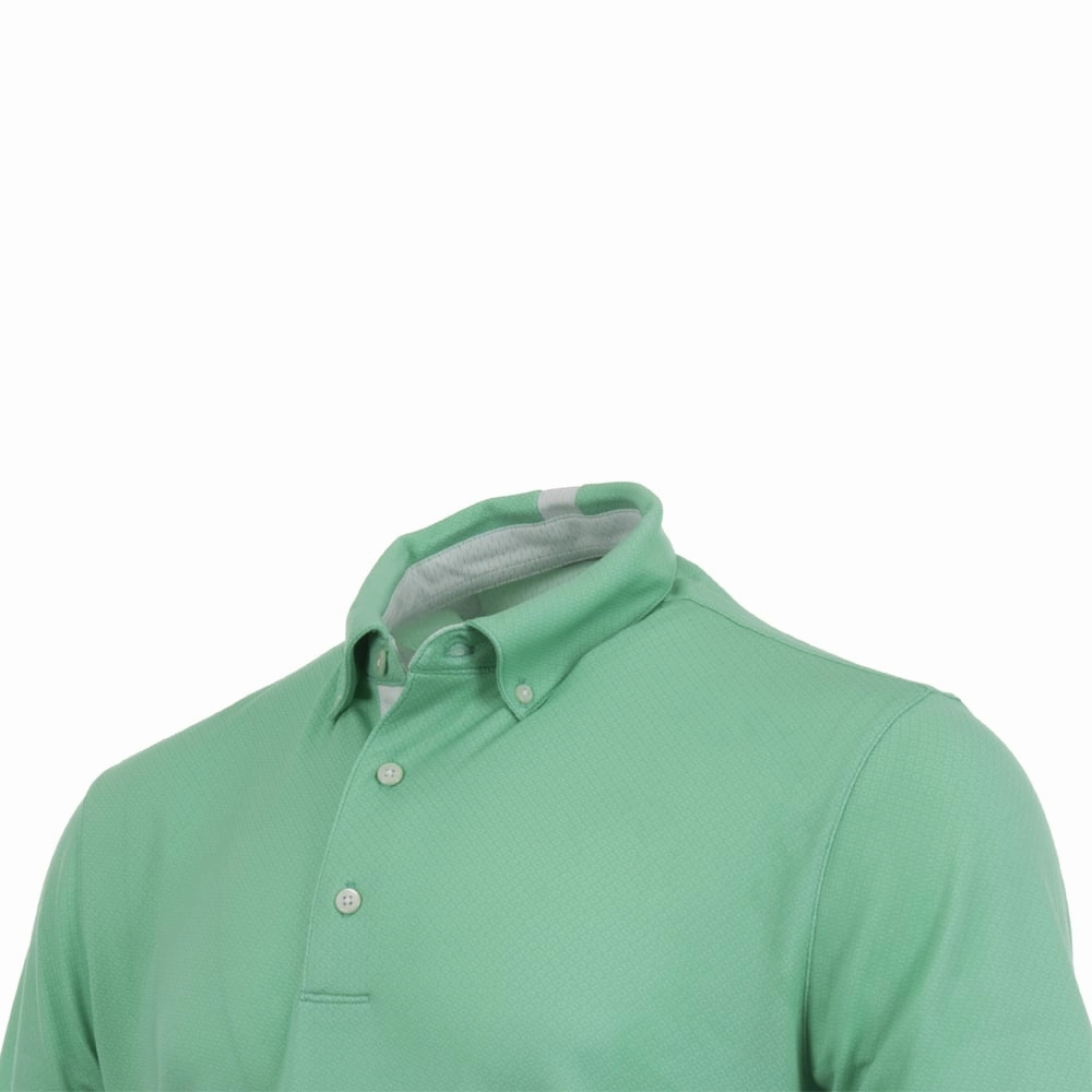 No Fade Technology college Greg Norman Weatherknit Seaside Polo Shirt - Seagreen