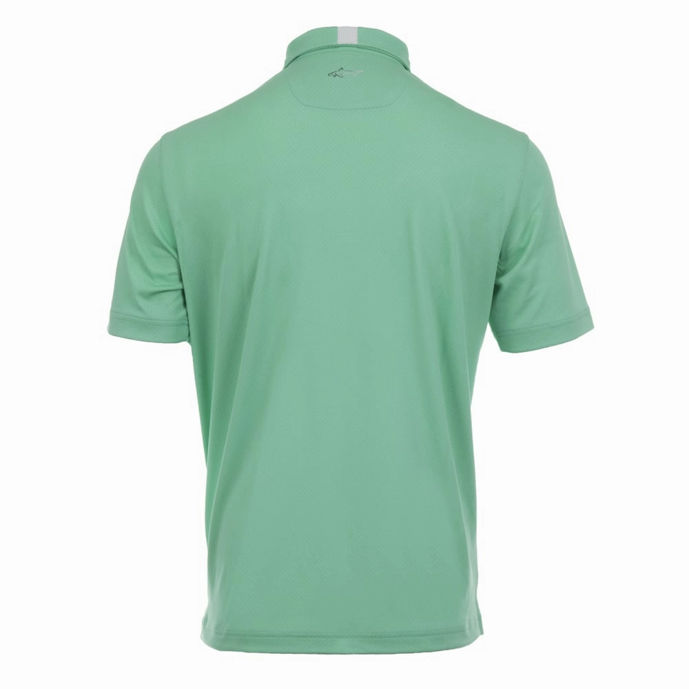 Casual Comfort Top Trendy Fabric Greg Norman Weatherknit Seaside Polo Shirt - Seagreen