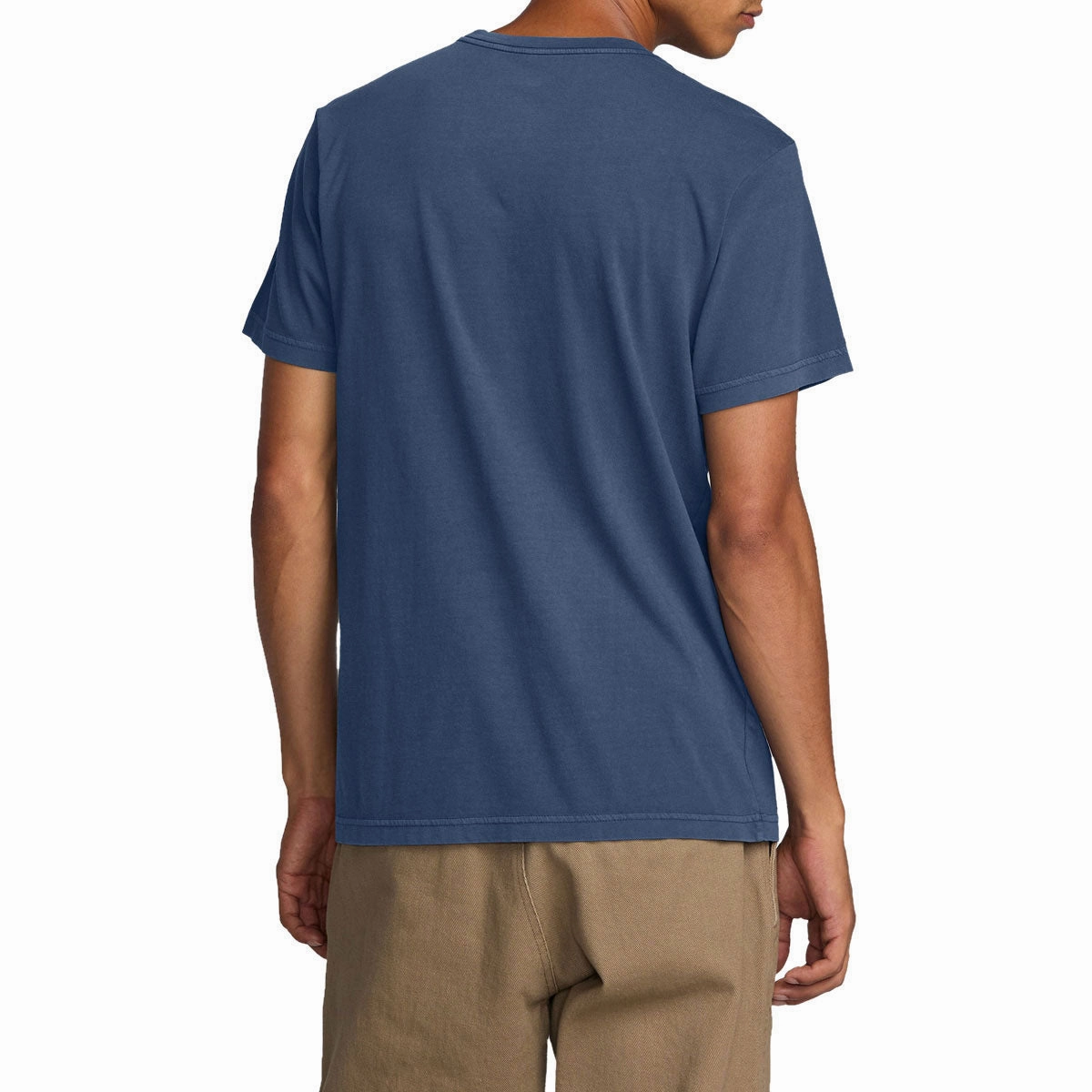 RVCA Contact Scripts Pocket T-Shirt - Moody Blue Breathable and Comfortable Elegant Detail