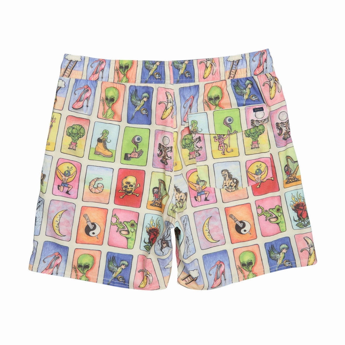 Outdoor Style SmoothZipClosure RVCA x KSL Loteria Elastic Boardshorts - Multi