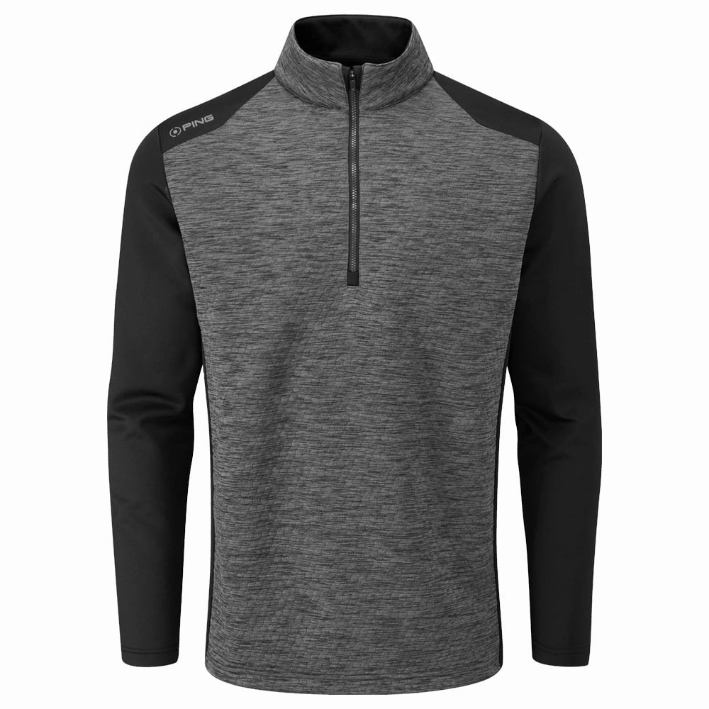 Ping Mellor 1/2 Zip Sweater - Asphalt Marl/Black Chill Style