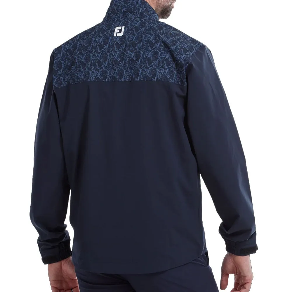 FootJoy HydroLite Waterproof Jacket - Navy/Marble Print Travel Layer Heat Retention Lining