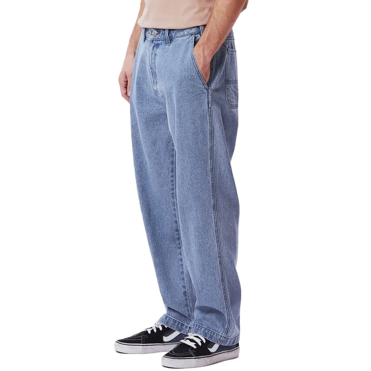 Obey Organic Hardwork Carpenter Jeans - Light Indigo Mid Rise