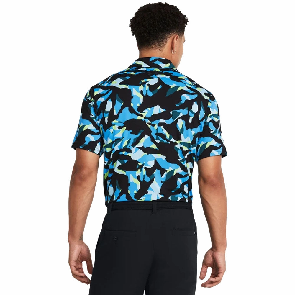 Under Armour Playoff 3.0 Printed Polo Shirt - Black/Capri/Black Timeless Fashion