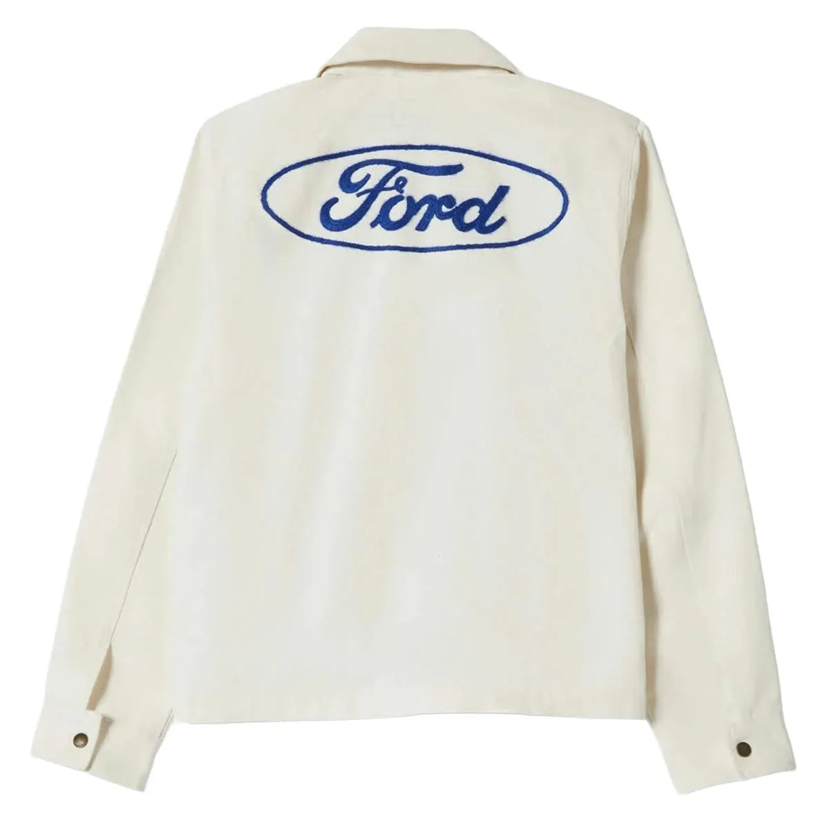 Brixton x Ford Number One Garage Jacket - Wimbleton White Outdoor Ready Water Resistant Fabric