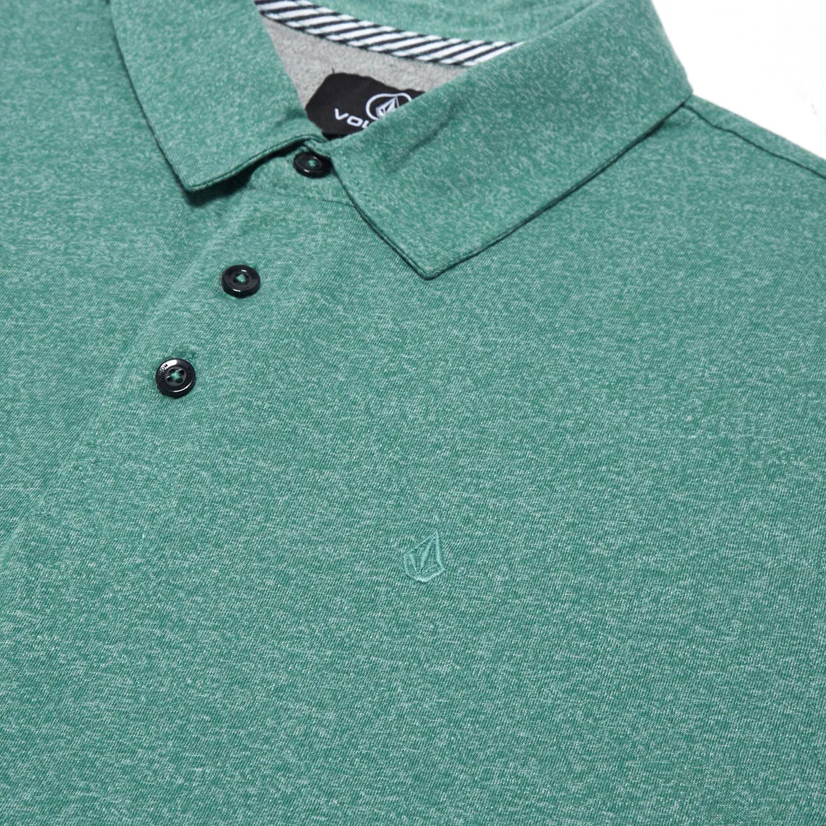 Tailored Cuffs Volcom Wowzer Polo Shirt - Biscay Green