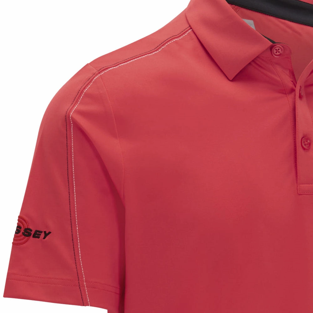 Callaway Contrast Stitch Colour Block Polo Shirt - Teaberry proper length