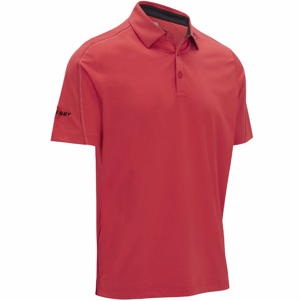 Callaway Contrast Stitch Colour Block Polo Shirt - Teaberry No Shrink Technology quick dry