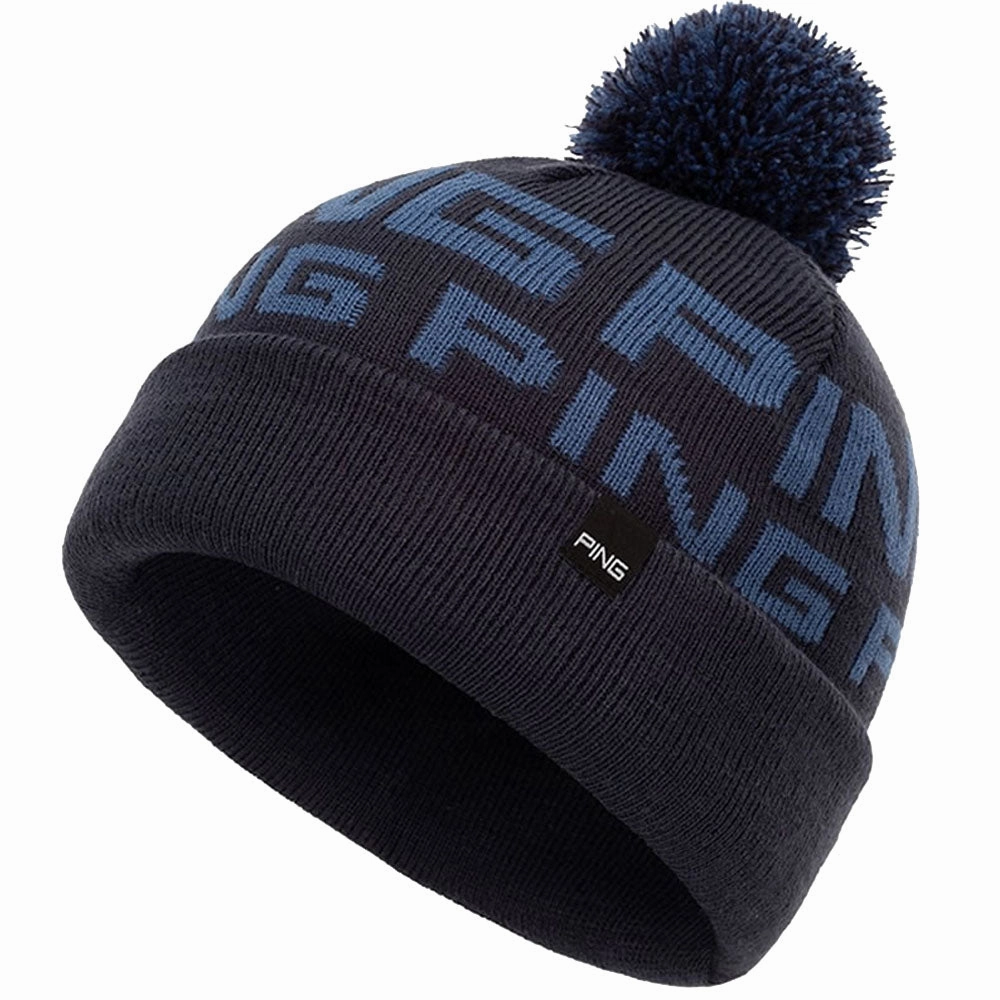 Ombre effect Beanie Design Ping Logo Bobble Beanie - Navy/Blue