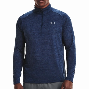 Under Armour Tech 2.0 1/2 Zip Pullover - Academy/Steel hat accents dry cleanable