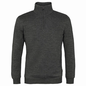 Core Active Island Green Supersoft Fine Knit 1/2 Zip Sweater - Dark Charcoal