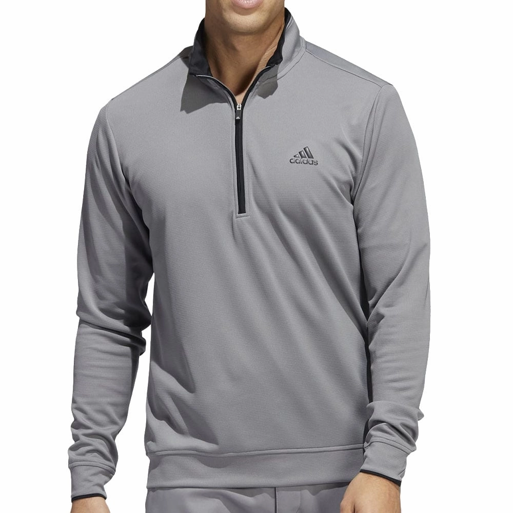 Herringbone Festival wear adidas Lightweight 1/4 Zip Pullover - Grey Three/Black