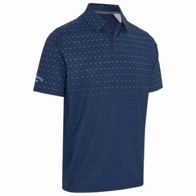 Callaway Engineered Chev Ombre Print Polo Shirt - Peacoat Sporty Layer Look