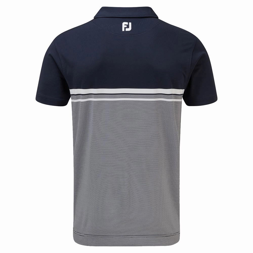 FootJoy Lisle End on End Stripe - Navy/White Effortless Look Cozy Wardrobe