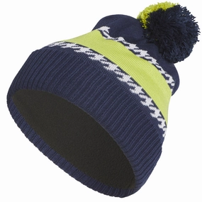 Simple Detail Wide-Brimmed Style adidas Cold.rdy 3- Stripes Pom Beanie - Collegiate Navy