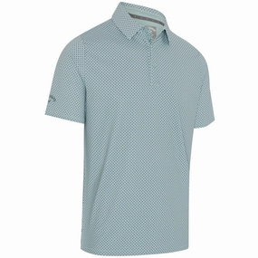 certified Non Toxic Printing Callaway Textured Chev Printed Polo Shirt - Aquifer
