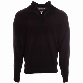 Relaxed Fashion Winter Comfort ProQuip Merino 1/2 Zip Sweater - Black