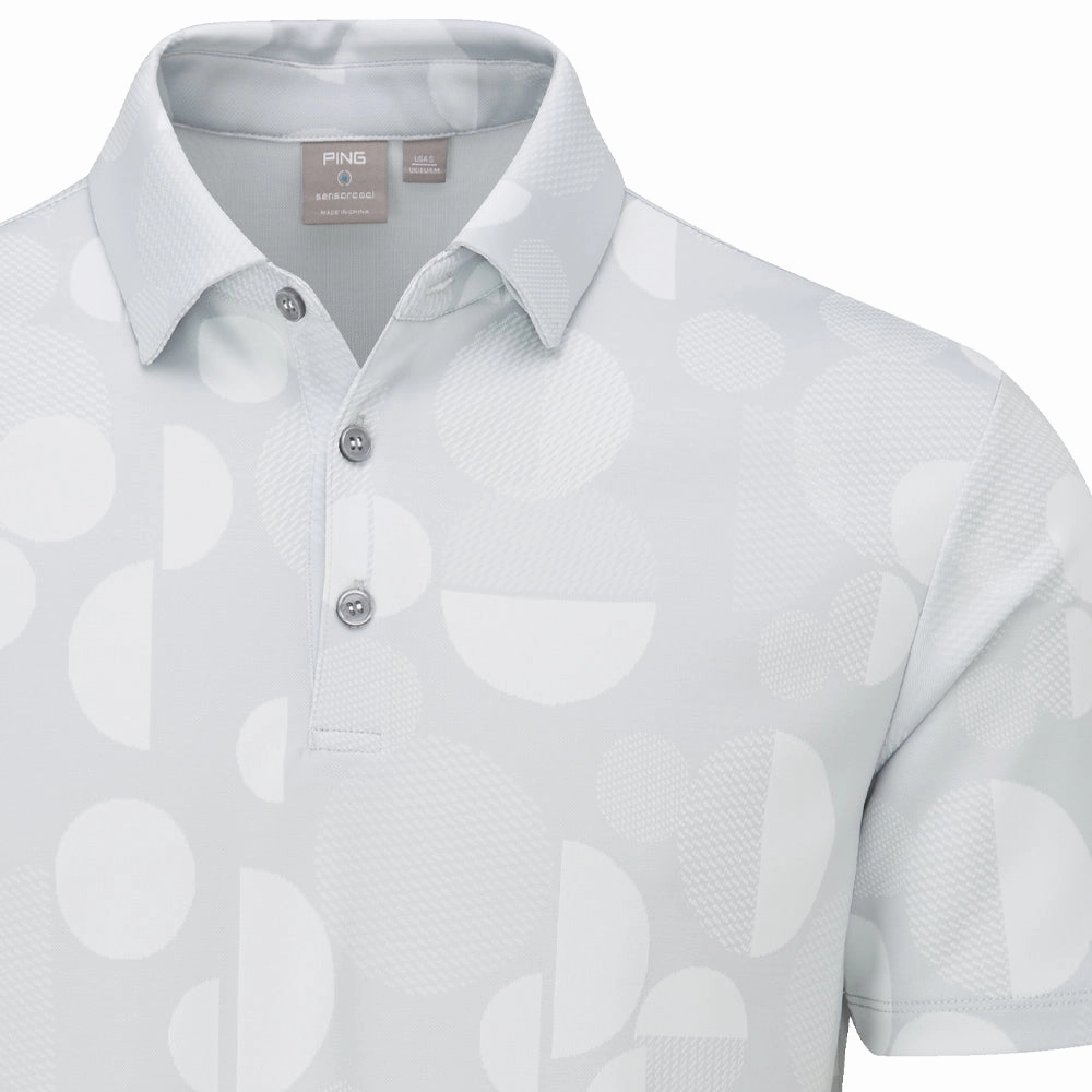 Solid color purity DropShoulderDesign Ping Jay SensorCool Polo Shirt - Pearl Grey
