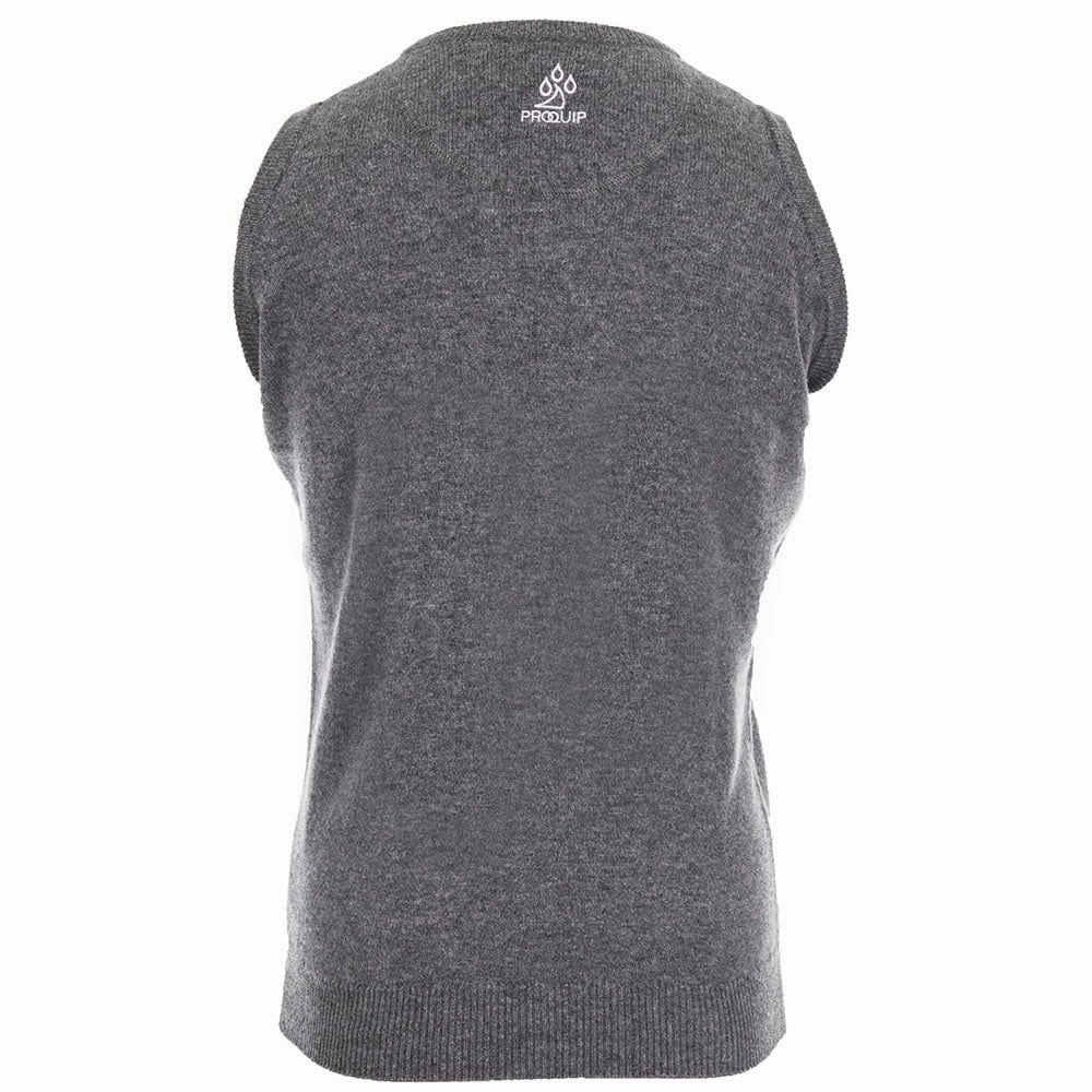ProQuip Lambswool Water Repellent Golf Slipover - Grey product gym ready performance Graphic Art